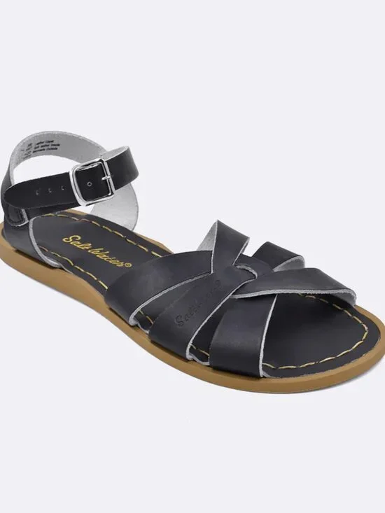 New in Box The ORIGINAL Sun-San Saltwater Sandal in BLACK Women's 9 - Picture 2 of 9